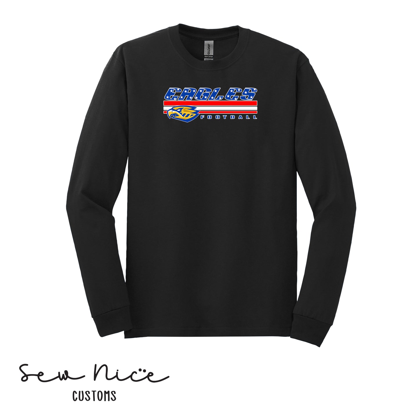 SP American Flag Eagles- Unisex Adult/Youth Long Sleeve Shirt