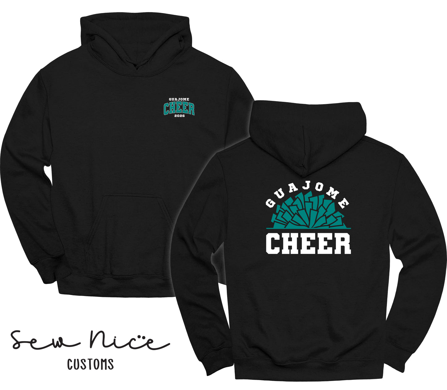 Guajome Pom Pom Cheer- Unisex Adult/Youth Hoodie