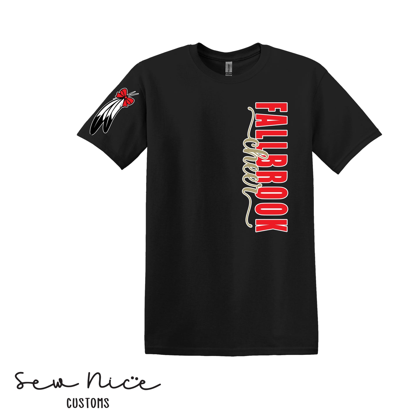 Fallbrook Cheer- Side Design-Unisex Adult/Youth T-Shirt- FPW CHEER
