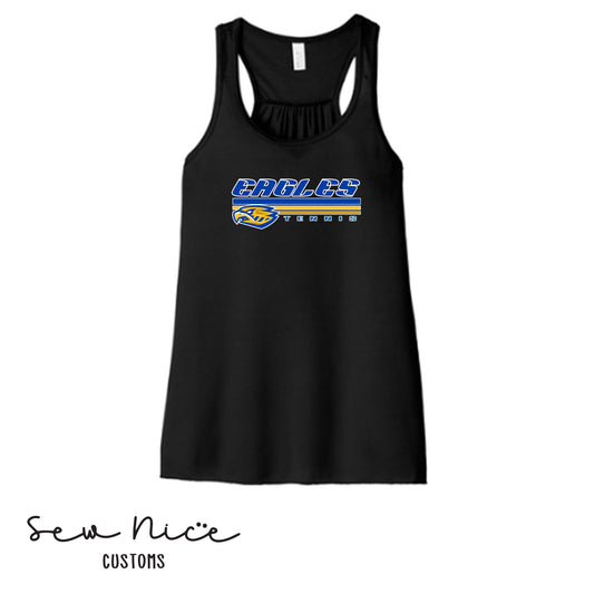 SP Eagles Lines- Tennis- Ladies Bella Canvas Flowy Tank Top