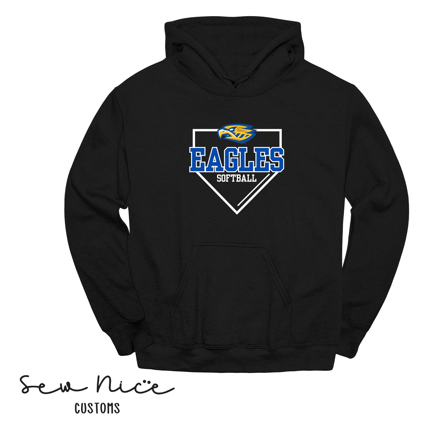 YOUTH Eagles Softball Plate- Hoodie