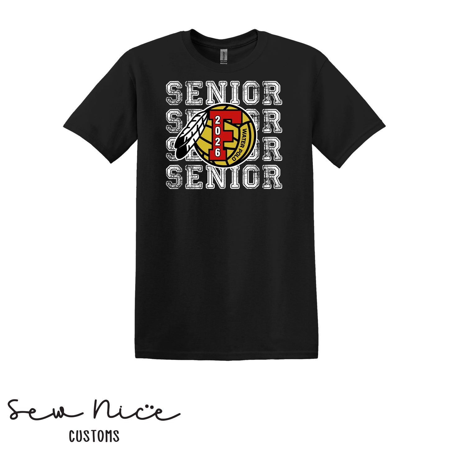 FHS Water Polo Stacked SENIOR 2026- Unisex Adult/Youth T-Shirt