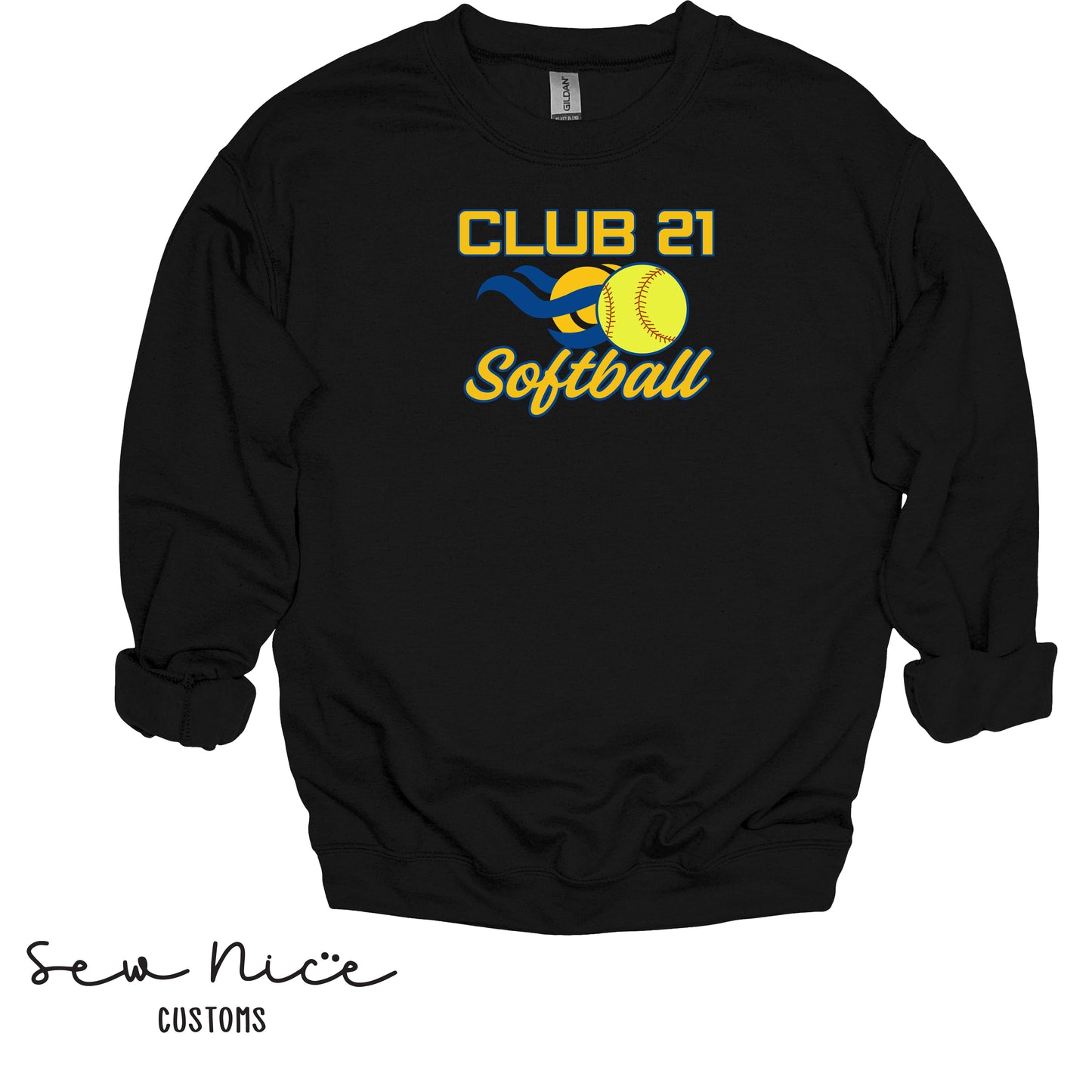 Club 21 Softball- Unisex Adult/Youth Crewneck Sweatshirt