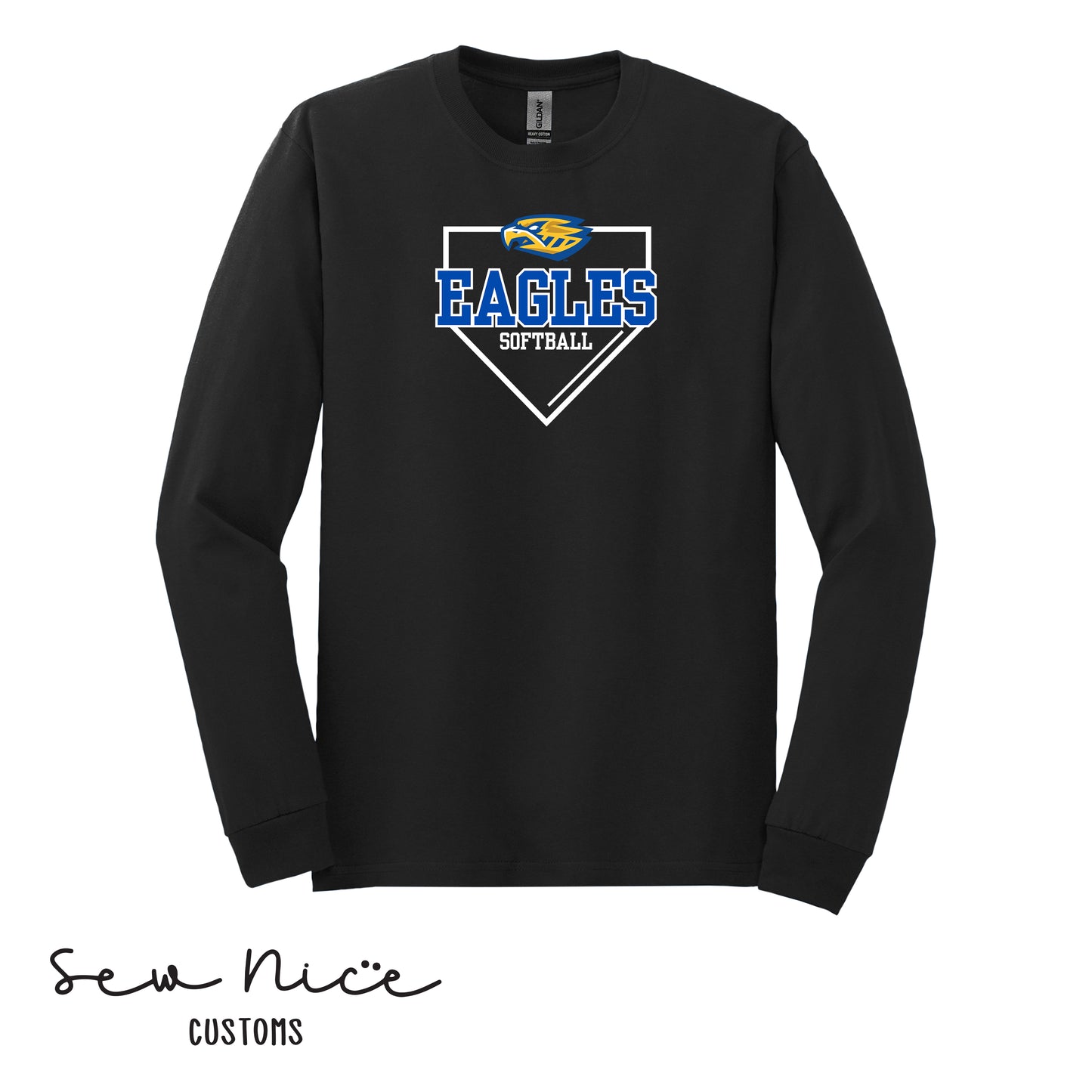 Eagles Softball Plate - Long Sleeve Shirt