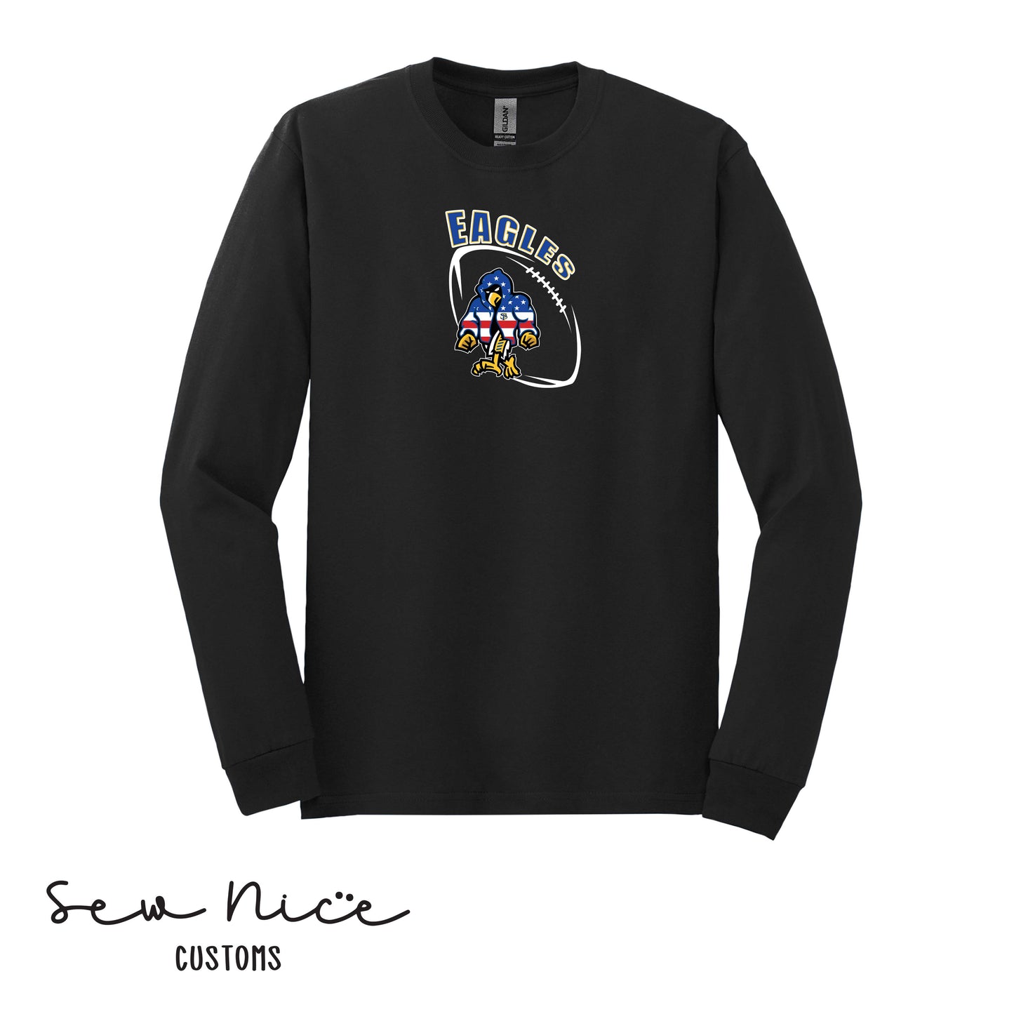 SP Eagles American Flag Robe- Unisex Adult/Youth Long Sleeve Shirt