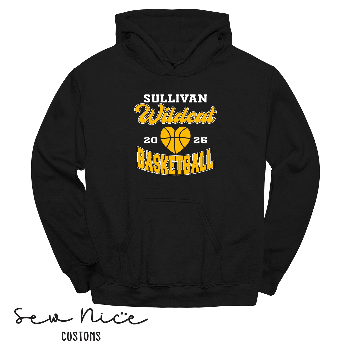YOUTH Wildcat Heart Basketball Hoodie