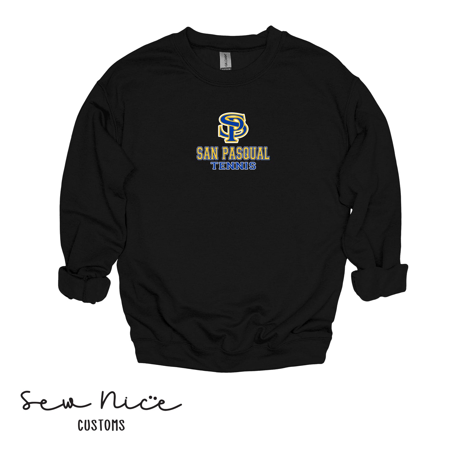 SP San Pasqual Tennis- Unisex Adult/Youth Crewneck Sweatshirt
