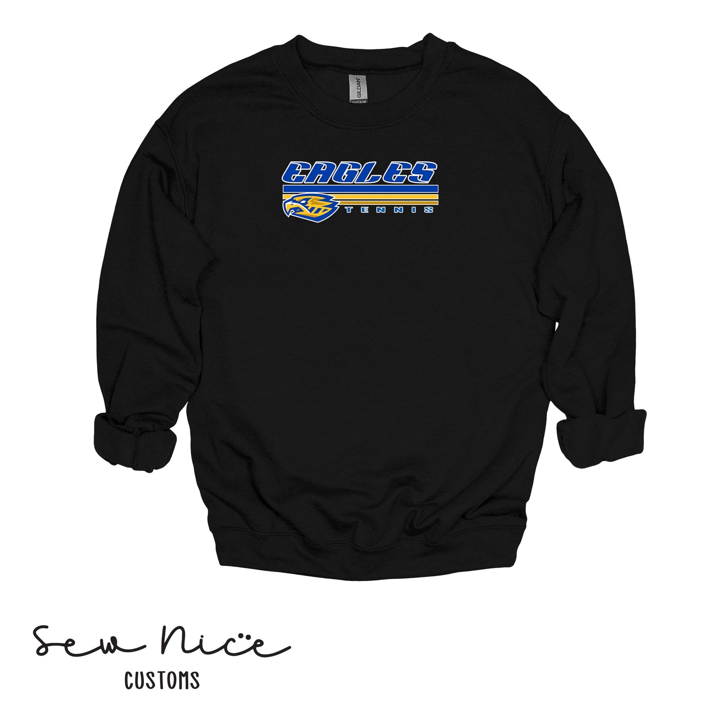 SP Eagles Lines- Tennis- Unisex Adult/Youth Crewneck Sweatshirt