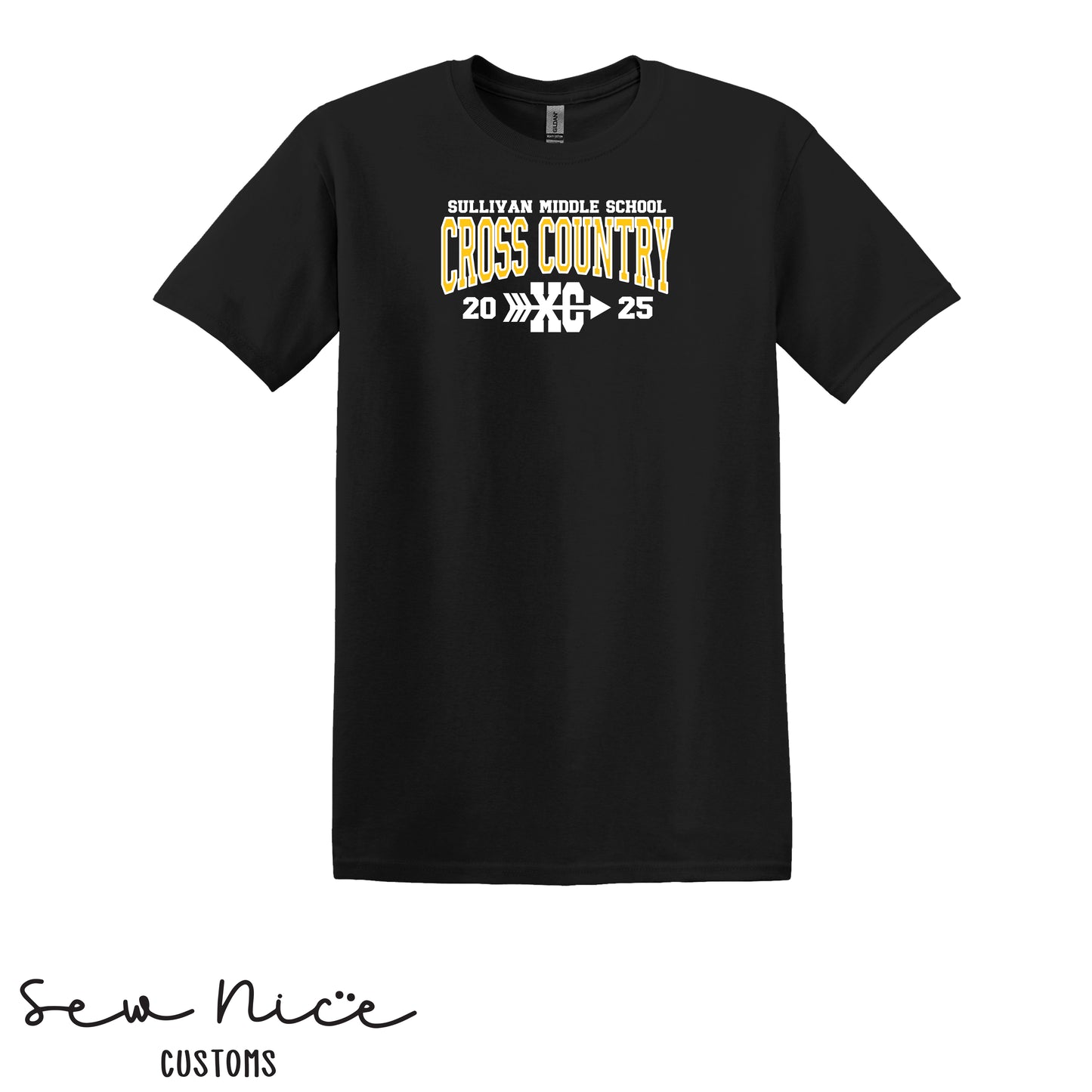 Sullivan Middle School Cross Country XC- Unisex Adult/Youth T-Shirt