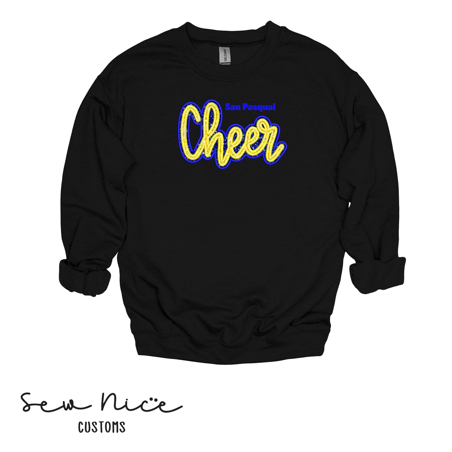 SP Cheer Embroidered Applique-Unisex Adult/Youth Crewneck Sweatshirt