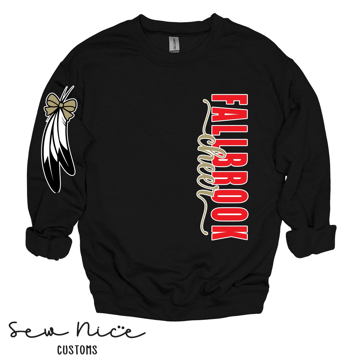 Fallbrook Cheer- Side Design- Adult/Youth Crewneck Sweatshirt- FPW CHEER