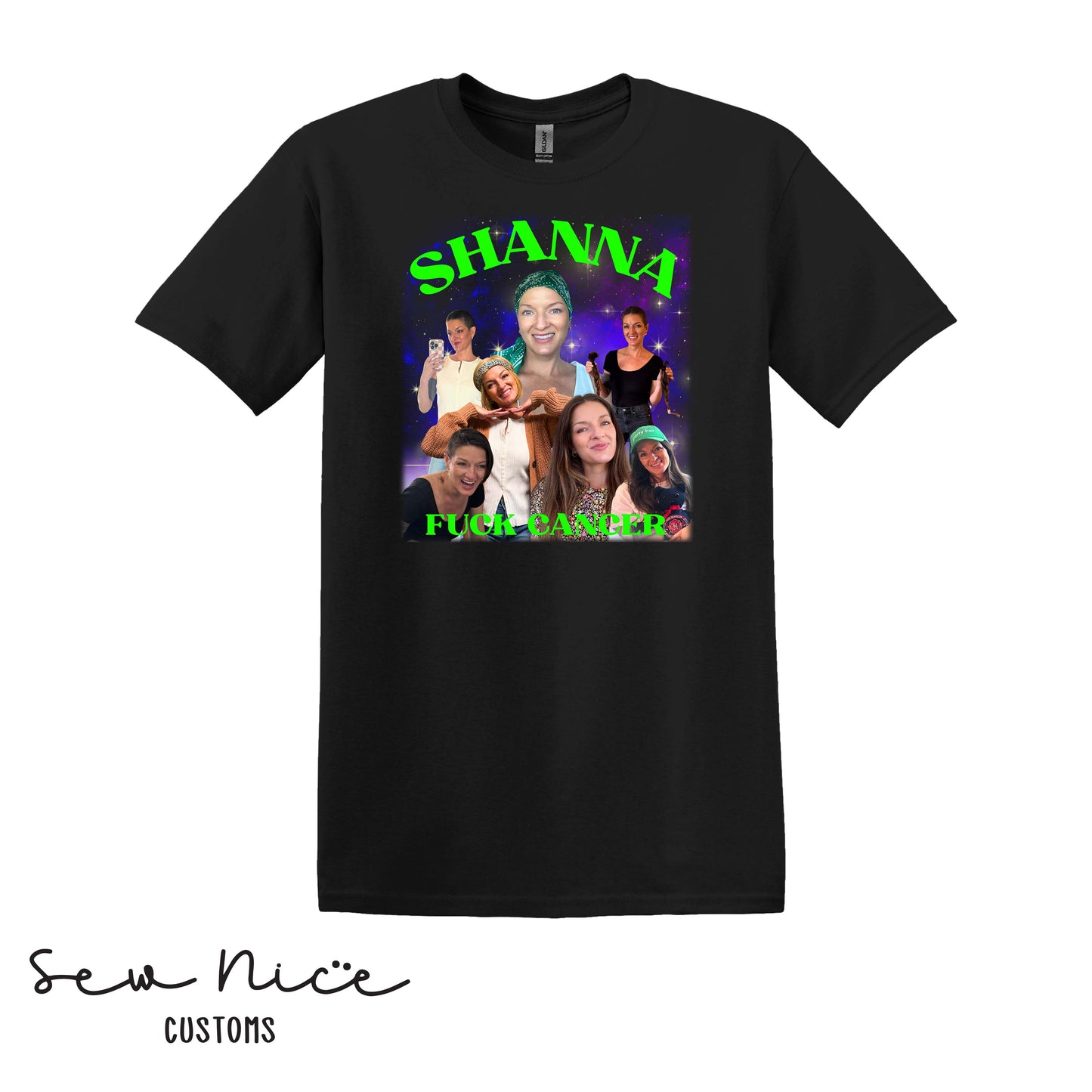 Shanna F*@k Cancer Collage Unisex Adult T-Shirt