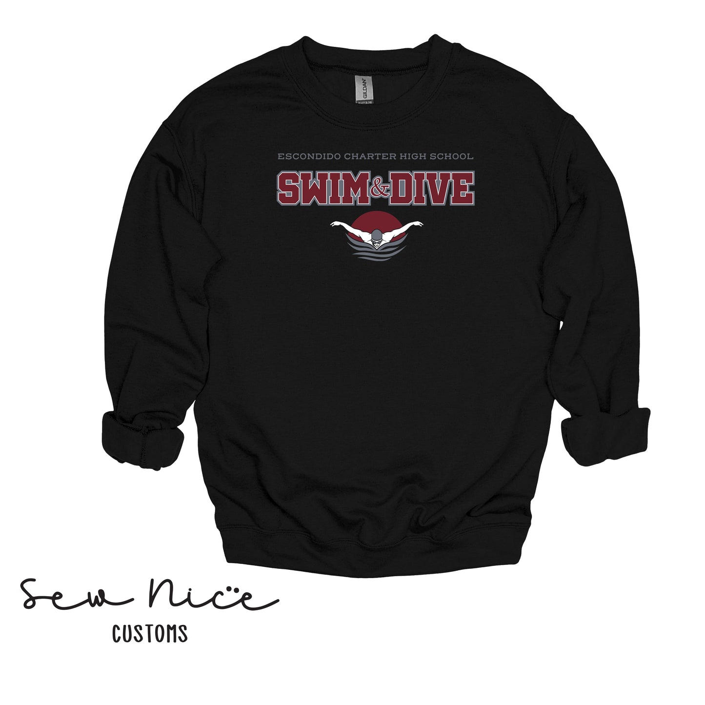 YOUTH-ECHS Swim & Dive- Unisex Shirt, Long Sleeve, Crewneck, Hoodie