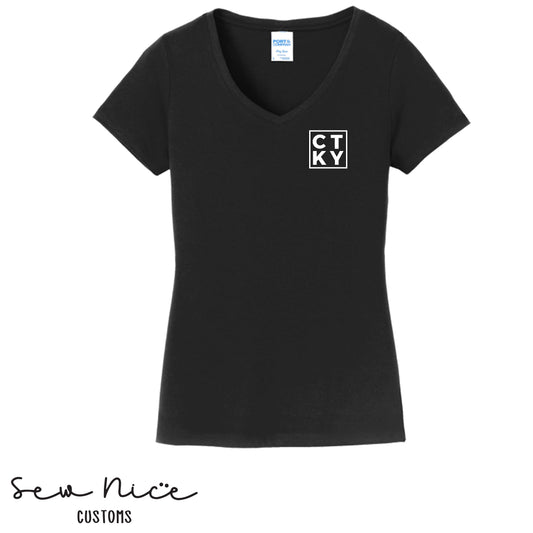 CTKY Logo- Ladies V-Neck Shirt