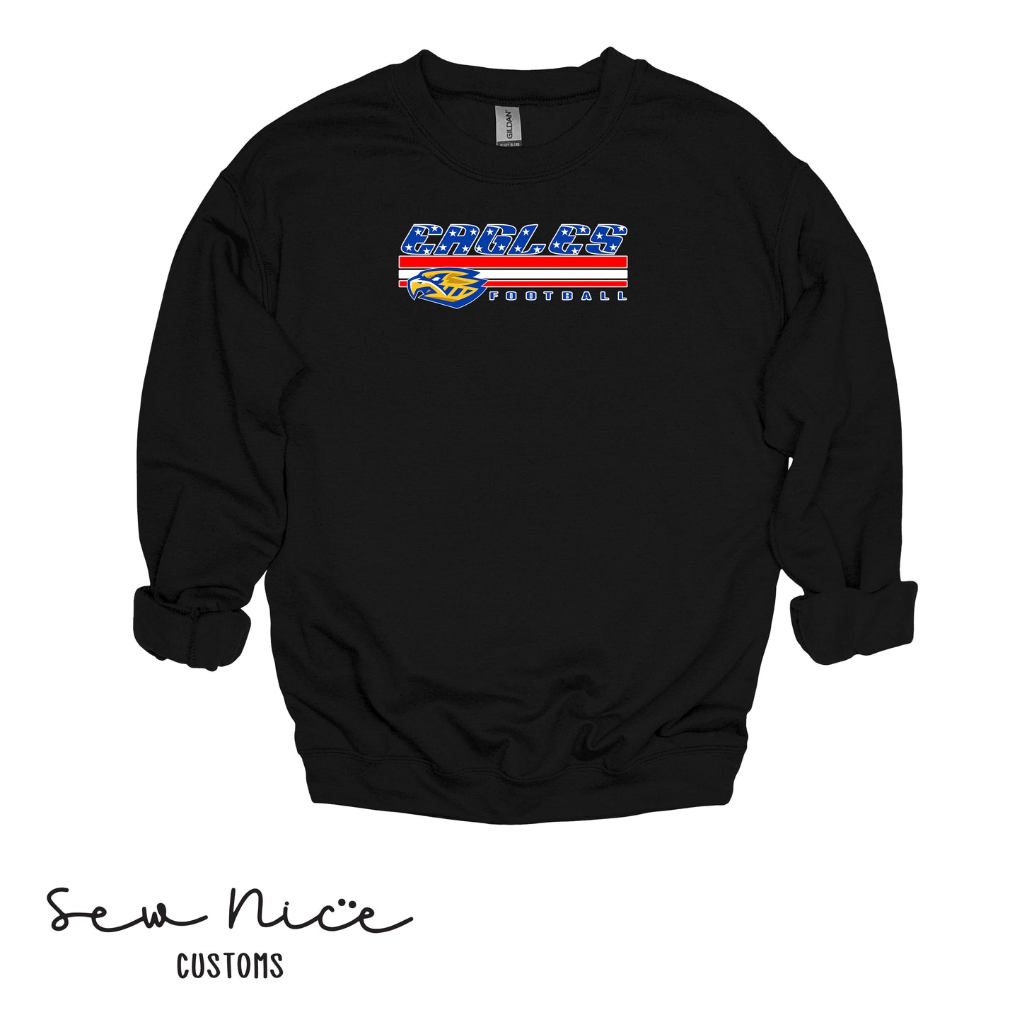 SP American Flag Eagles- Unisex Adult/Youth Crewneck Sweatshirt