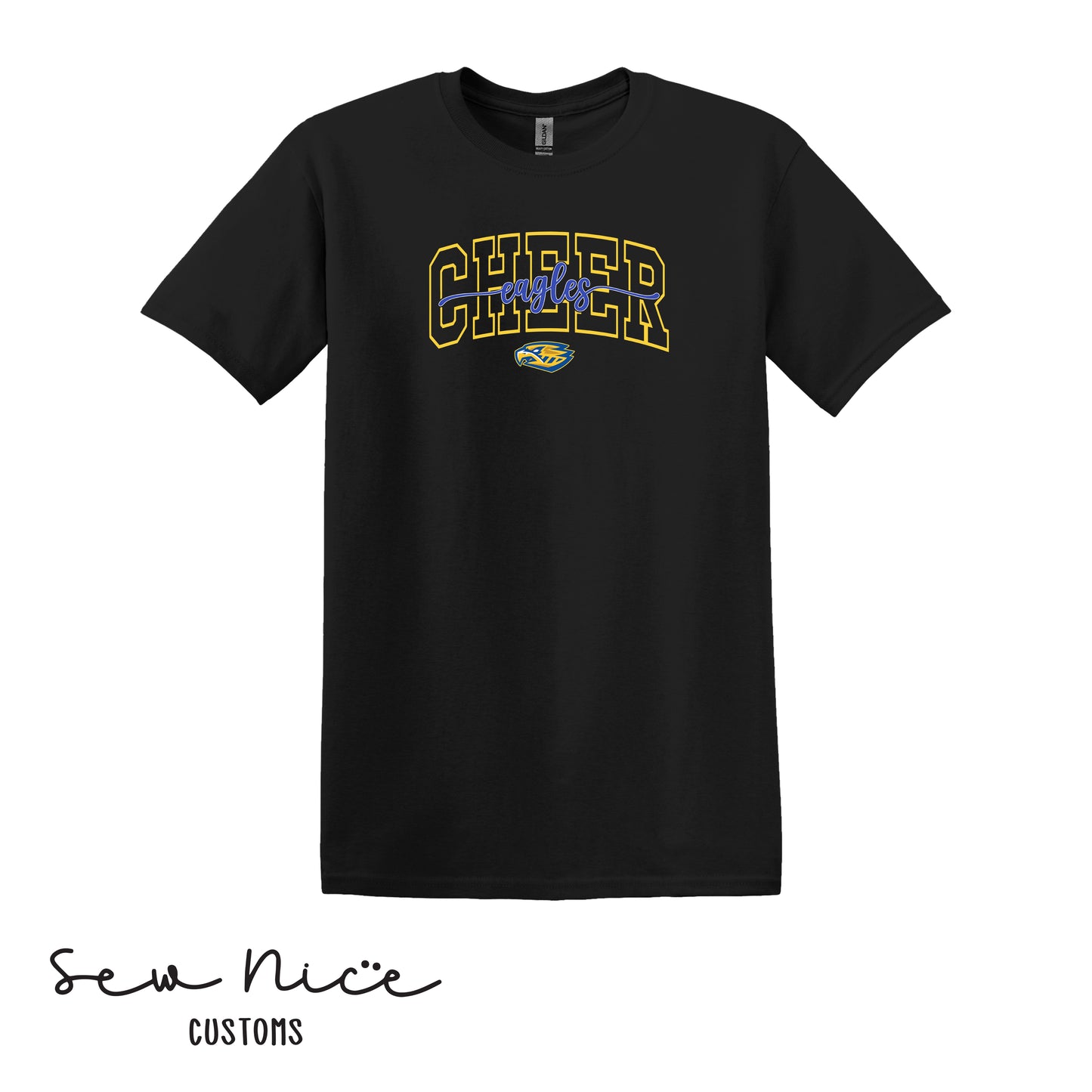CHEER Eagles Script- Unisex Adult/Youth T-Shirt