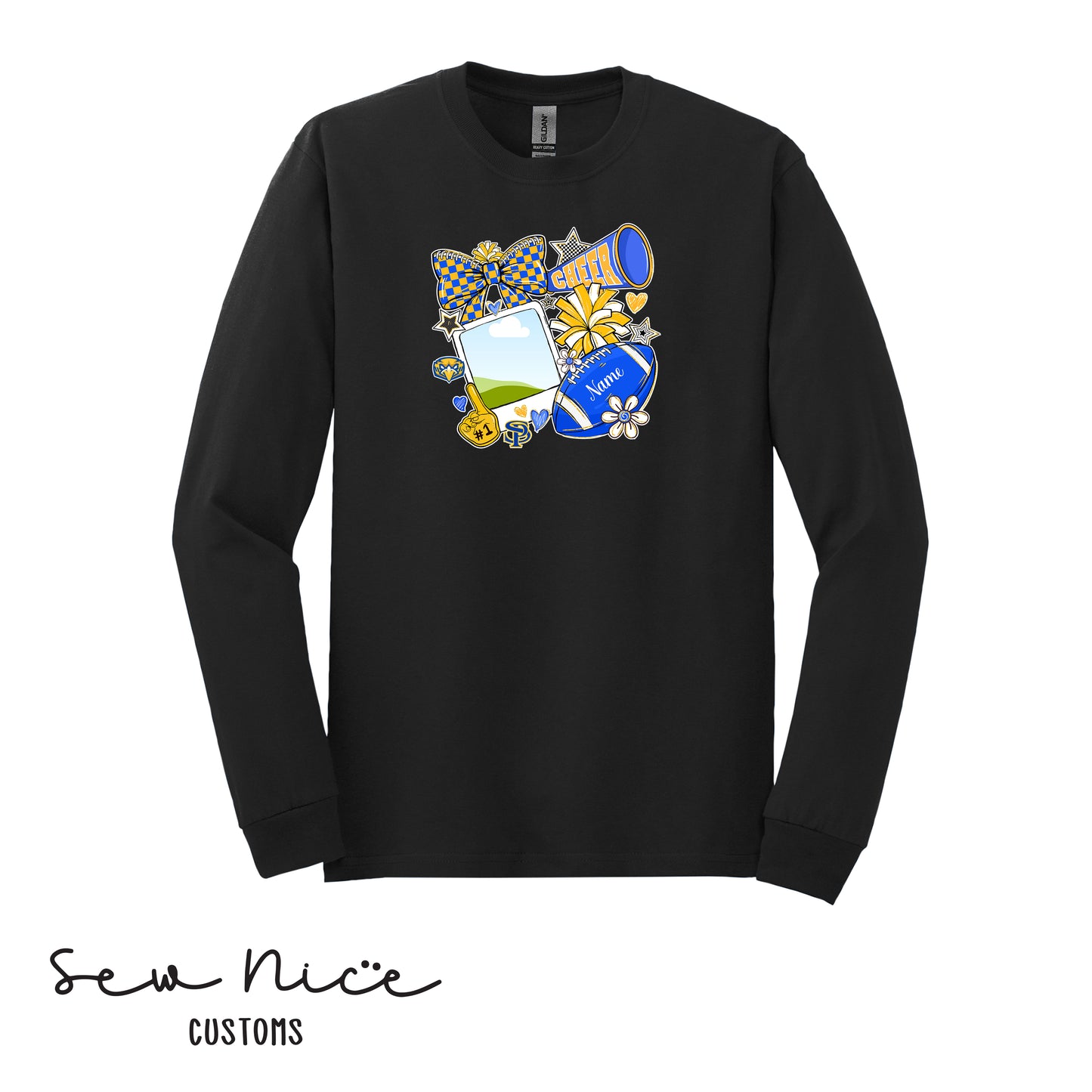 Custom SP Cheer Pic- Unisex Adult/Youth Long Sleeve Shirt
