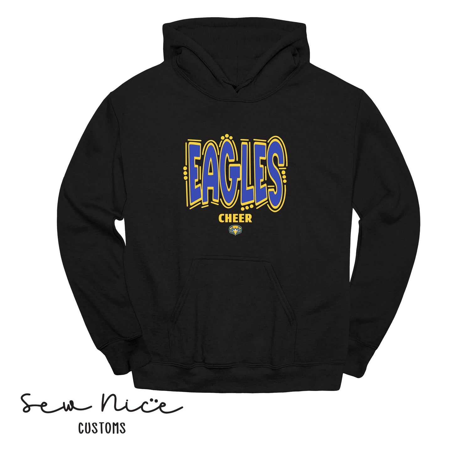 Eagles Doodle Cheer- Unisex Adult/Youth Hoodie