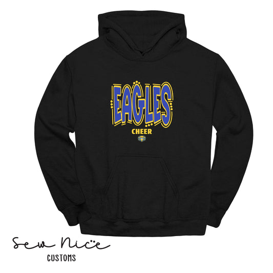 Eagles Doodle Cheer- Unisex Adult/Youth Hoodie