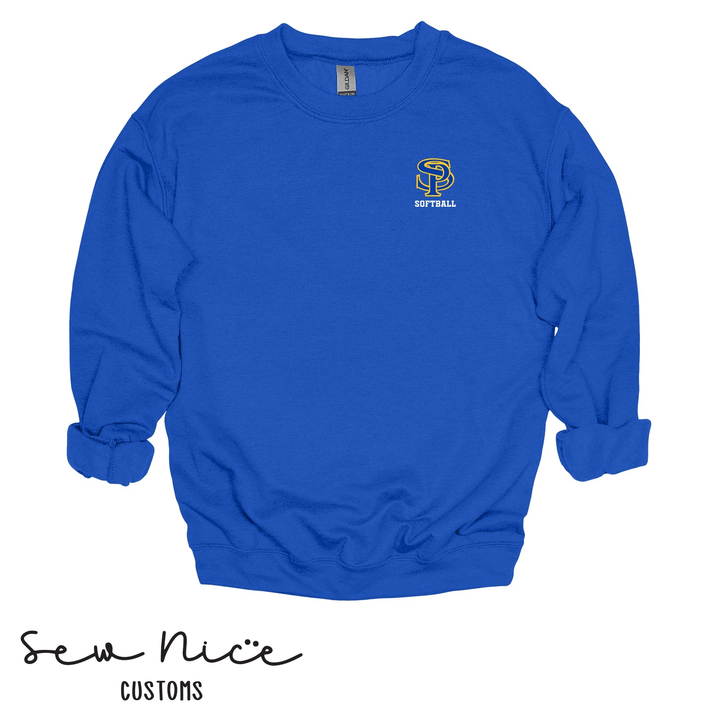 Embroidered SP Logo- Softball-Crewneck Sweatshirt