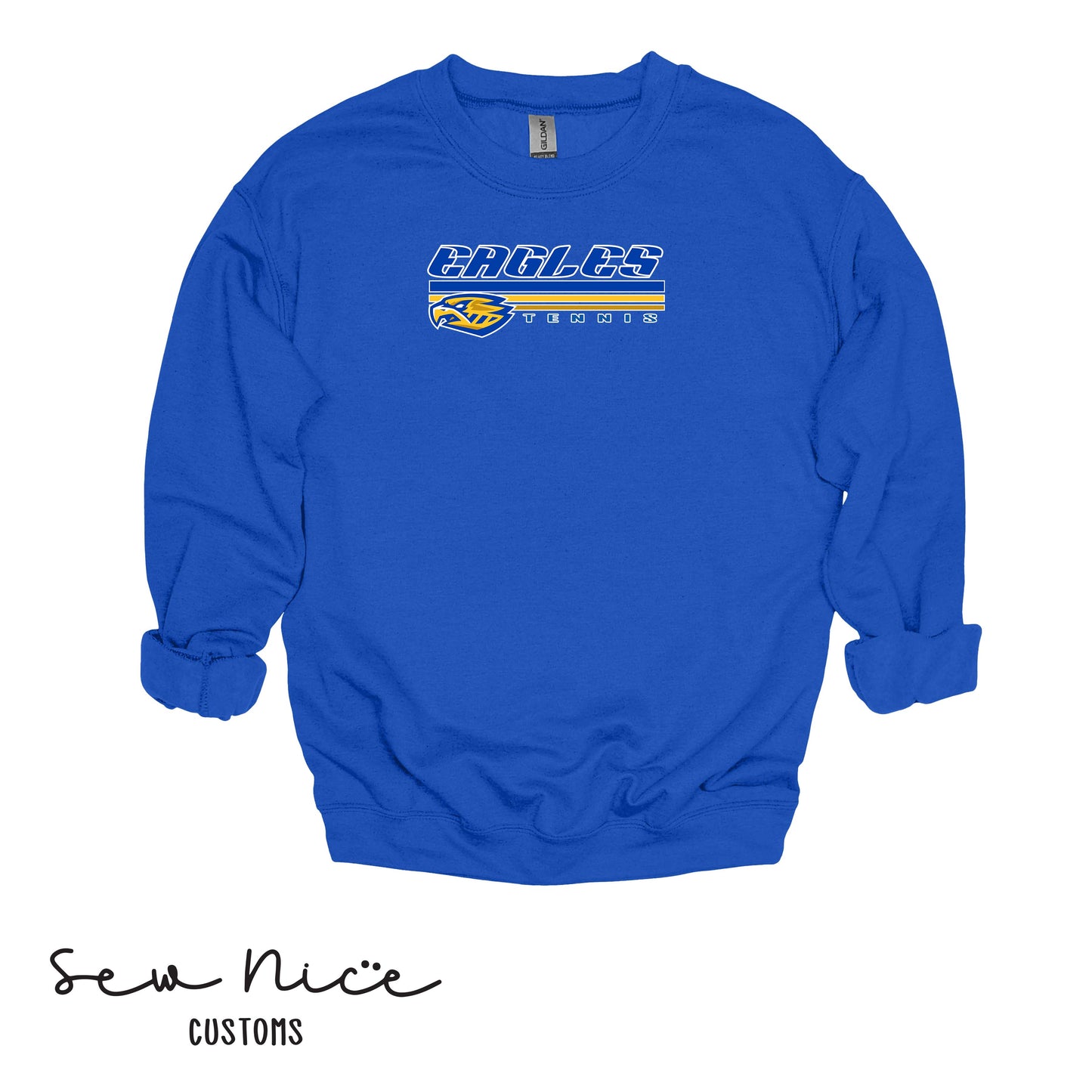 SP Eagles Lines- Tennis- Unisex Adult/Youth Crewneck Sweatshirt