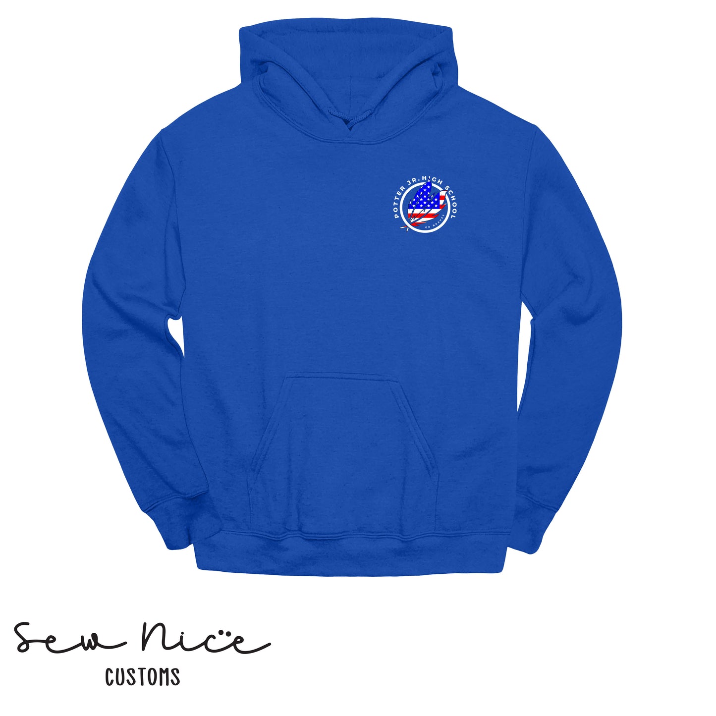 American Flag Potter Design- Unisex Adult/Youth Hoodie