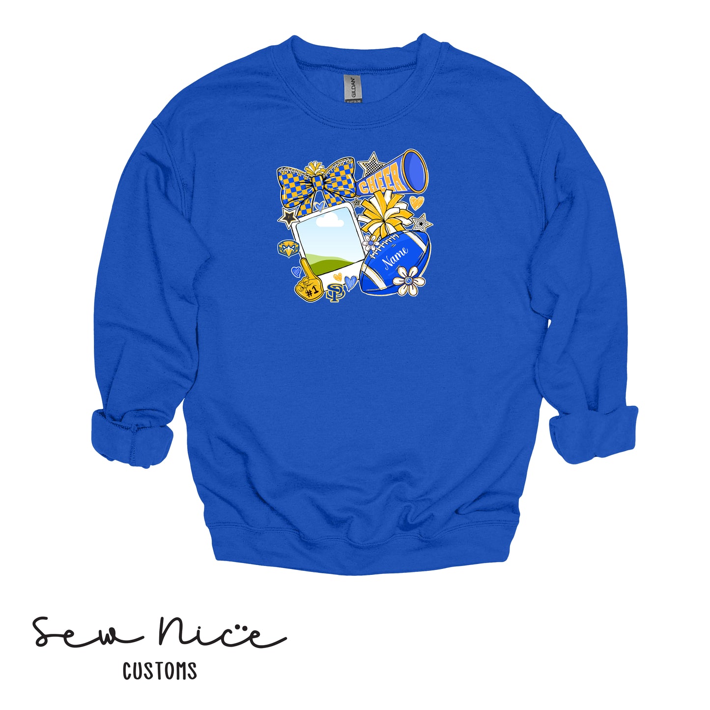 Custom SP Cheer Pic- Unisex Adult/Youth Crewneck Sweatshirt