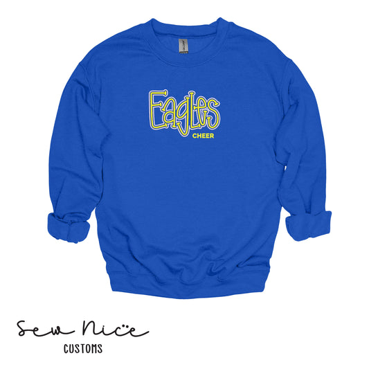 Eagles Embroidered 3D Puff - Adult/Youth Crewneck Sweatshirt