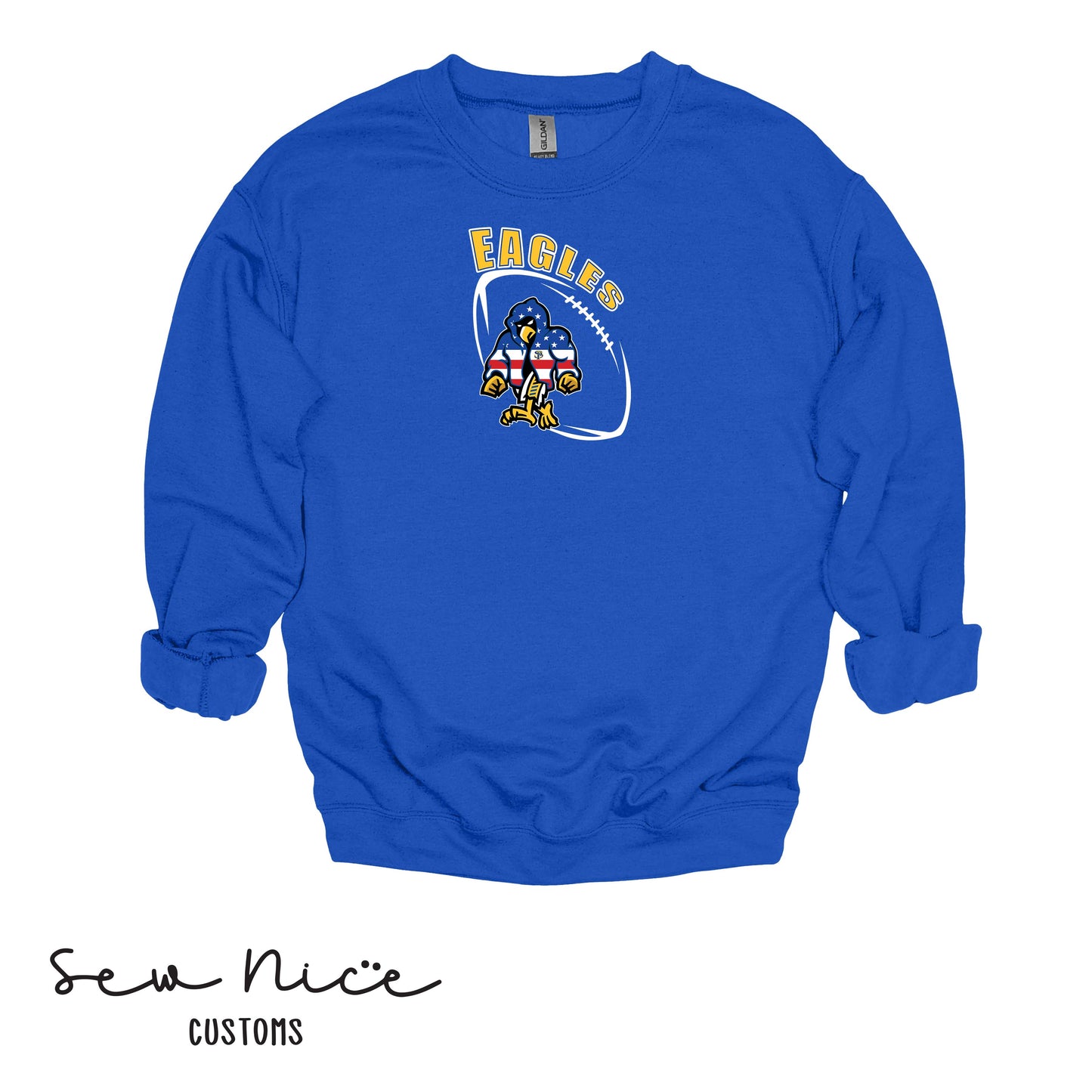 SP Eagles American Flag Robe- Unisex Adult/Youth Crewneck Sweatshirt