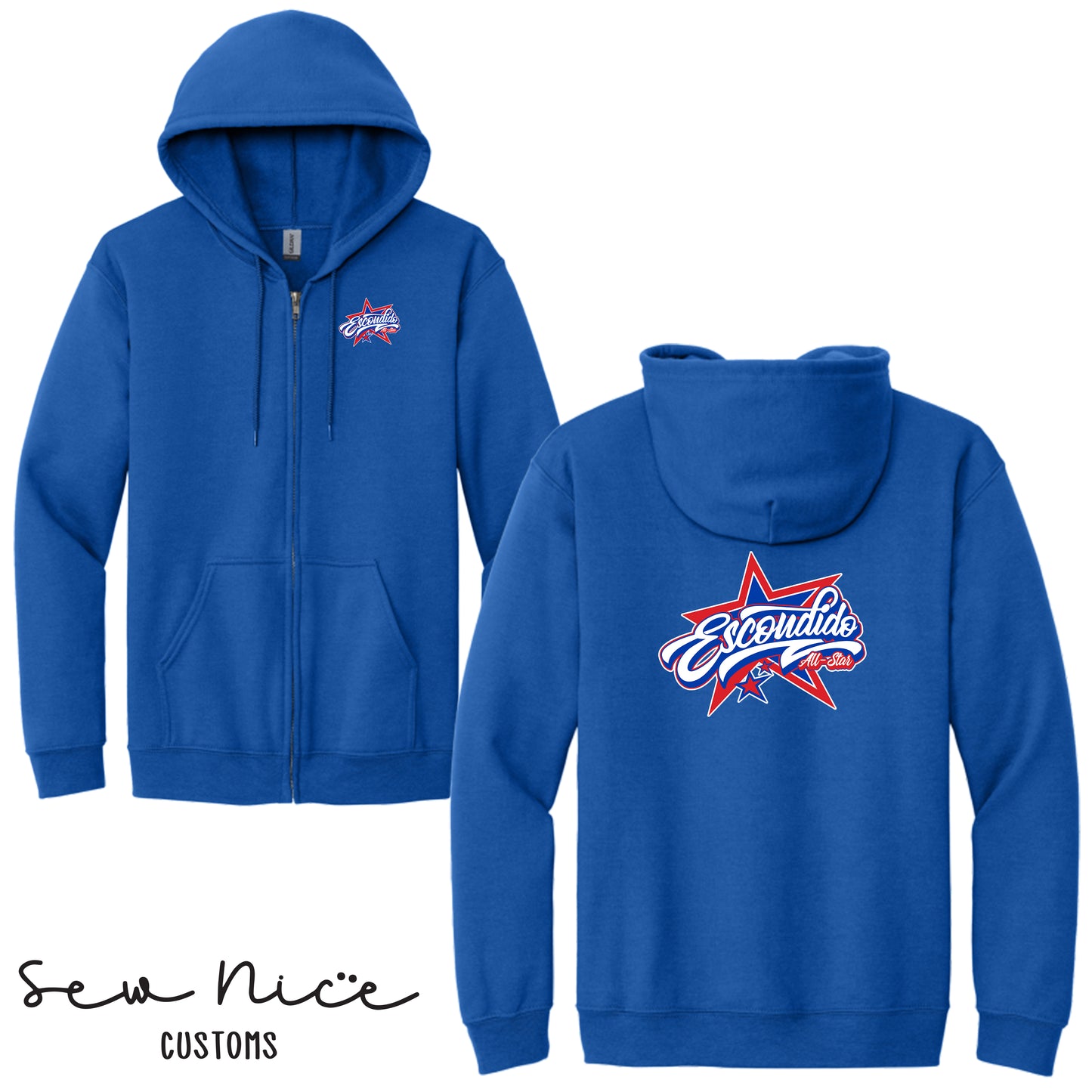 Escondido Star Logo- Unisex Full Zip Hoodie