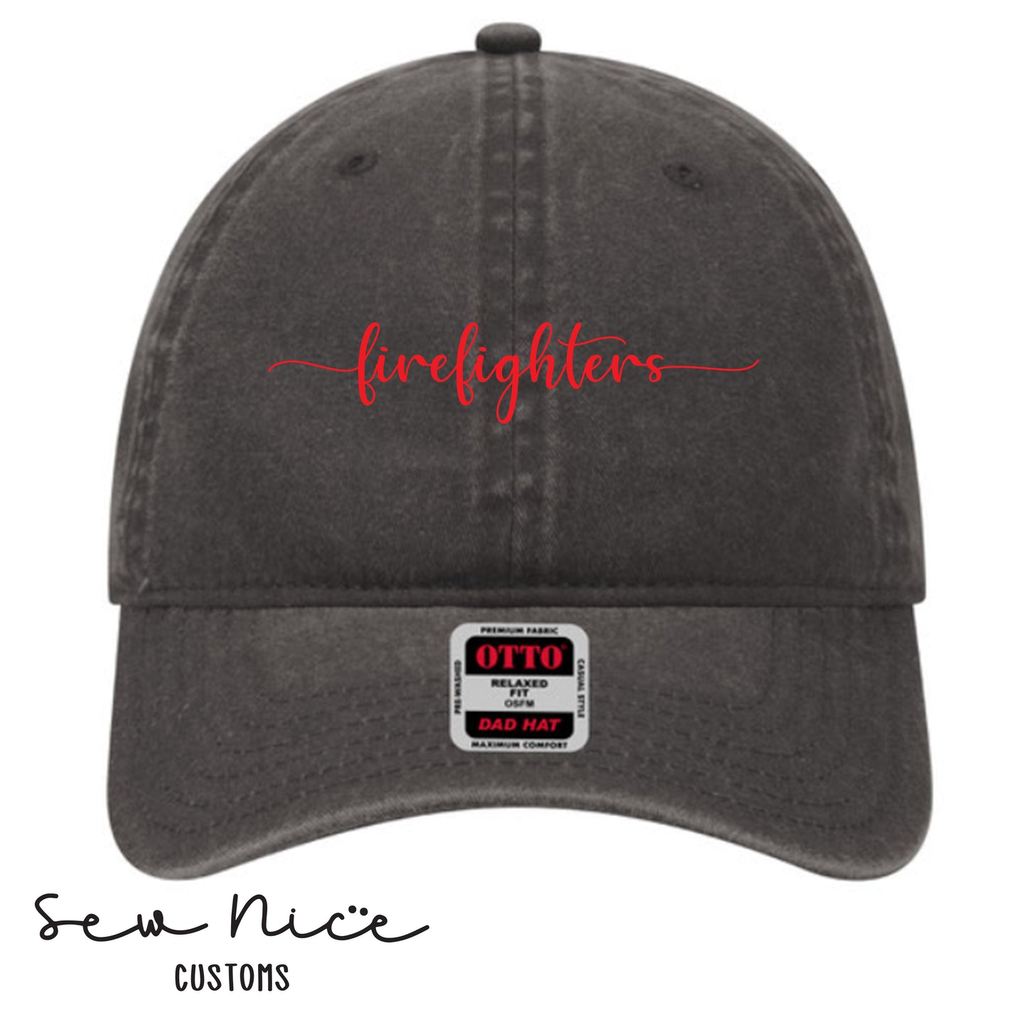 Firefighters- Fallbrook- Embroidered Distressed Dad Hat