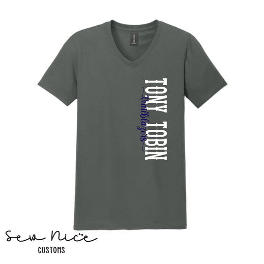 Tony Tobin Side Design- Unisex Adult V-Neck Shirt