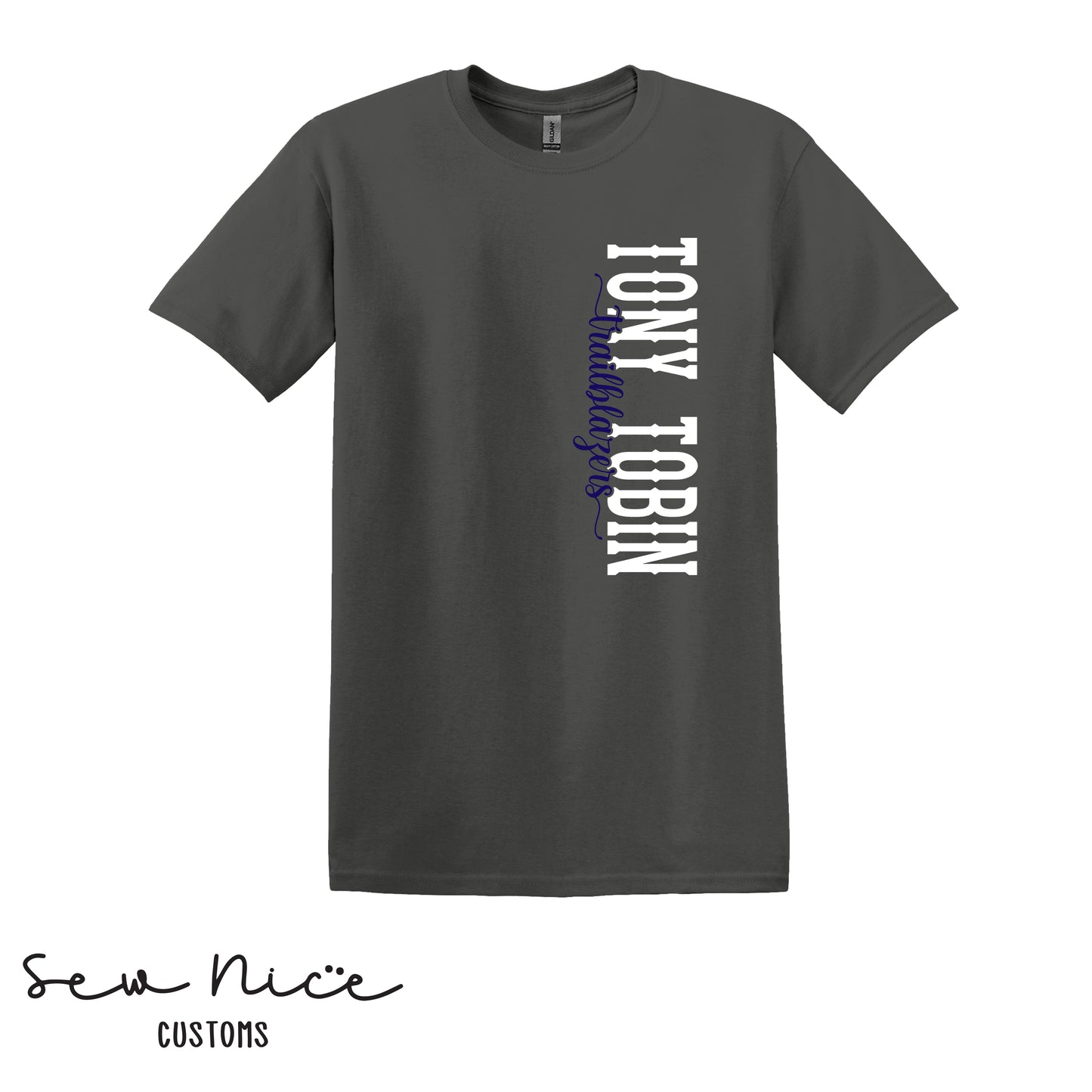 Tony Tobin Side Design- Unisex Adult T-Shirt
