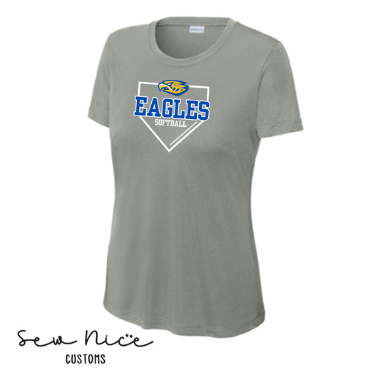Eagle Softball Plate- LADIES Dri Fit Shirt