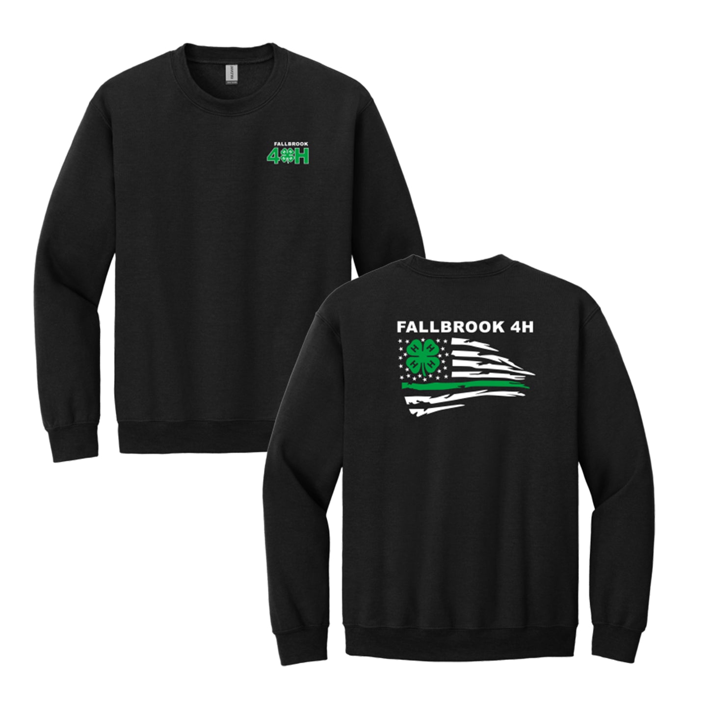 Fallbrook 4-H - YOUTH Unisex Crewneck- Left Chest/Back Design