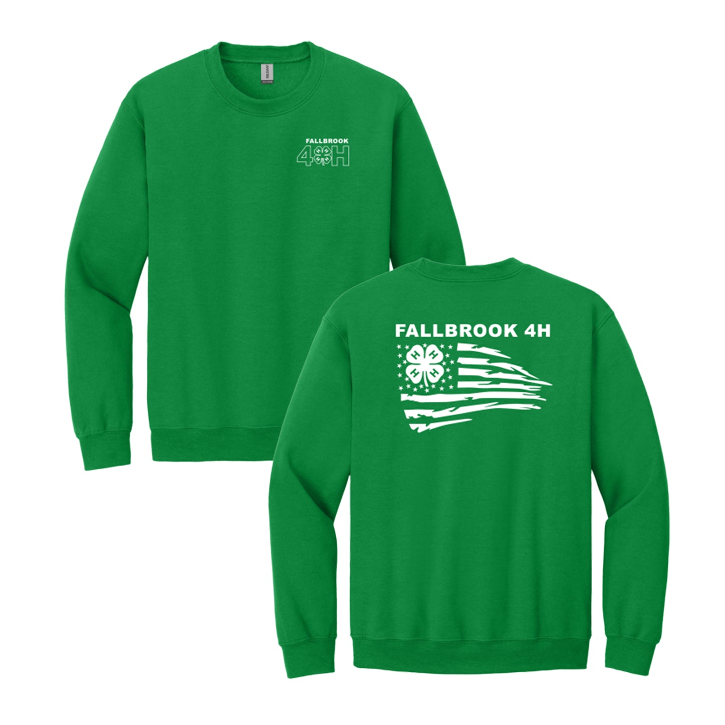 Fallbrook 4-H - YOUTH Unisex Crewneck- Left Chest/Back Design