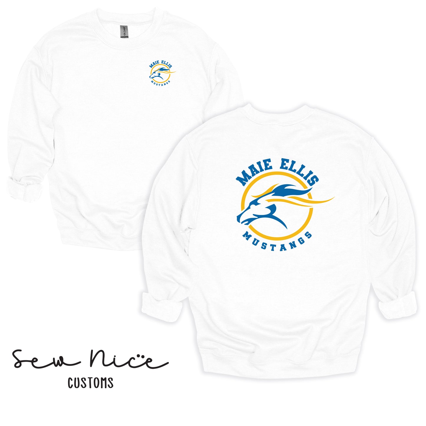 ADULT- Maie Ellis Left Chest/Back Logo Crewneck Sweatshirt