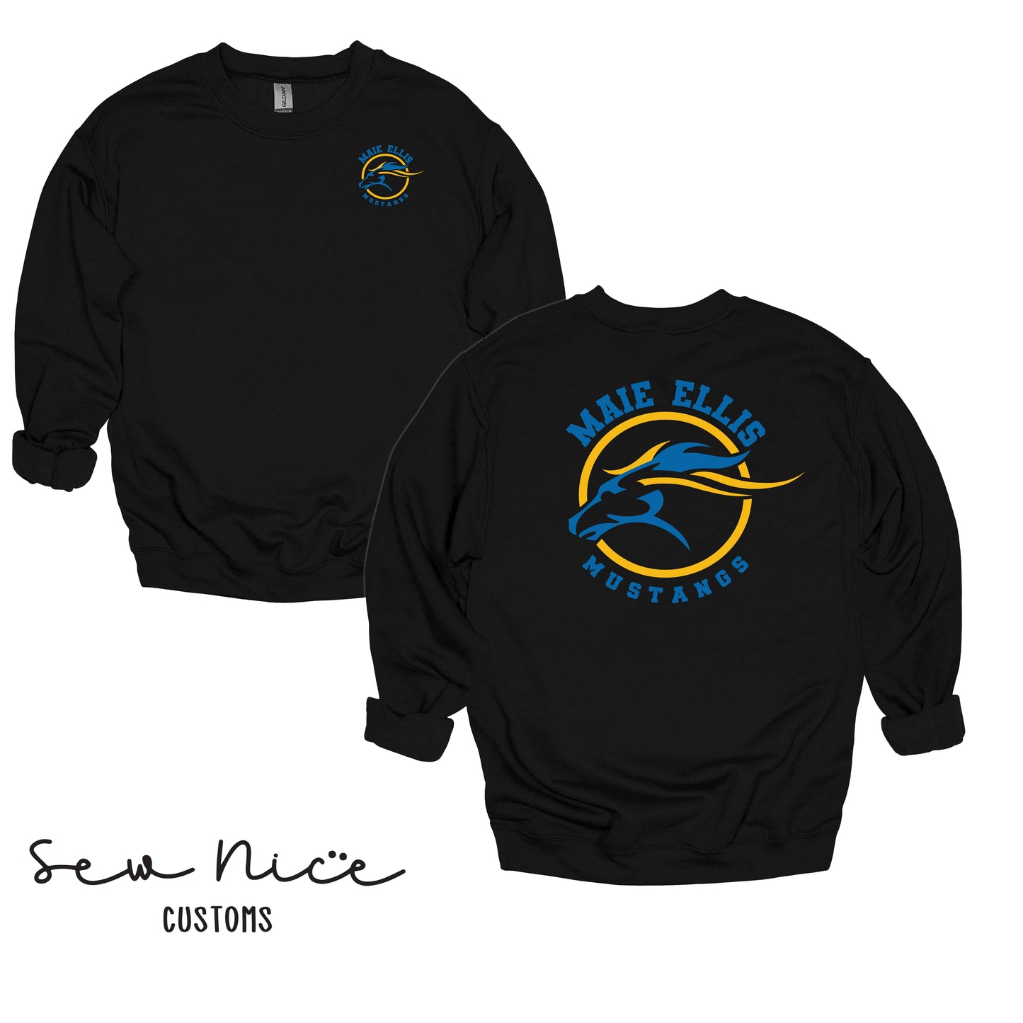 ADULT- Maie Ellis Left Chest/Back Logo Crewneck Sweatshirt