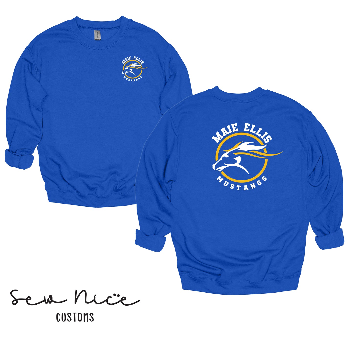 ADULT- Maie Ellis Left Chest/Back Logo Crewneck Sweatshirt