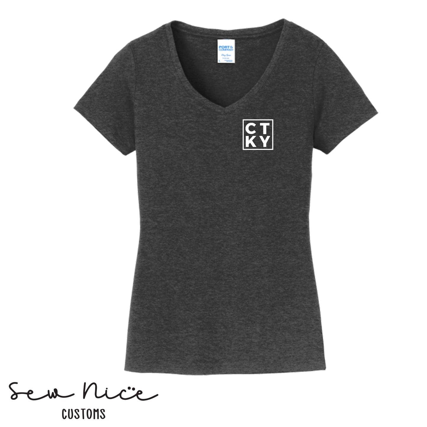 CTKY Logo- Ladies V-Neck Shirt