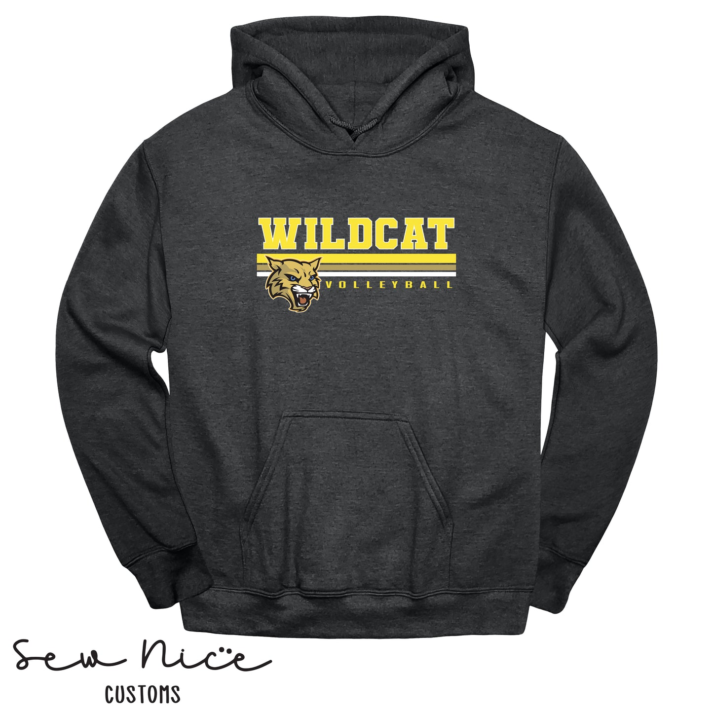 Wildcat Volleyball Design-Unisex Adult/Youth Hoodie
