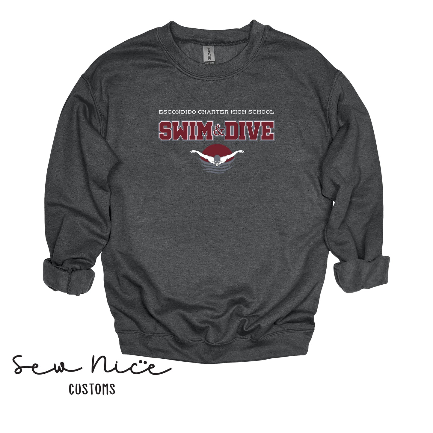 YOUTH-ECHS Swim & Dive- Unisex Shirt, Long Sleeve, Crewneck, Hoodie