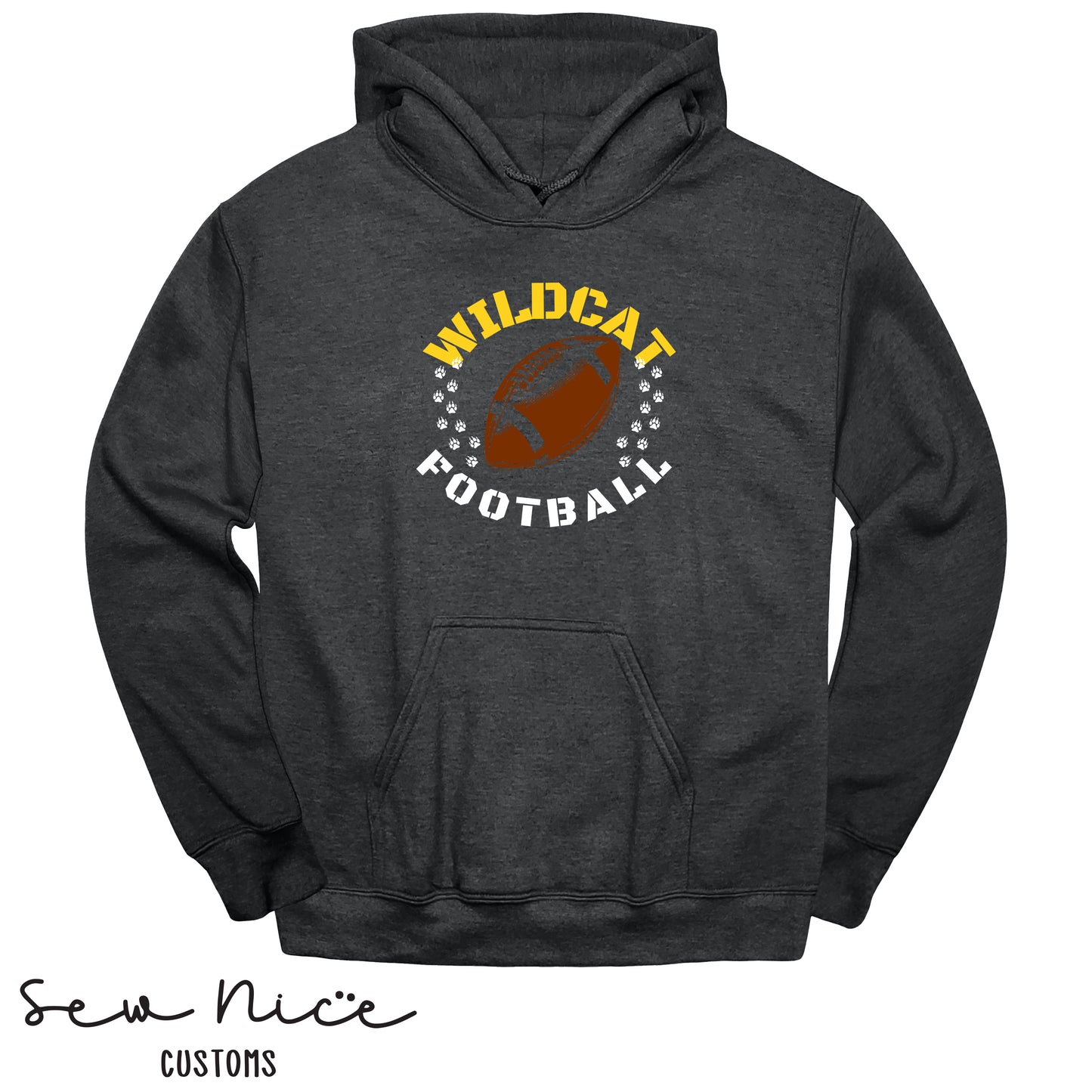 Sullivan Football Paw Prints- Unisex Adult/Youth Hoodie