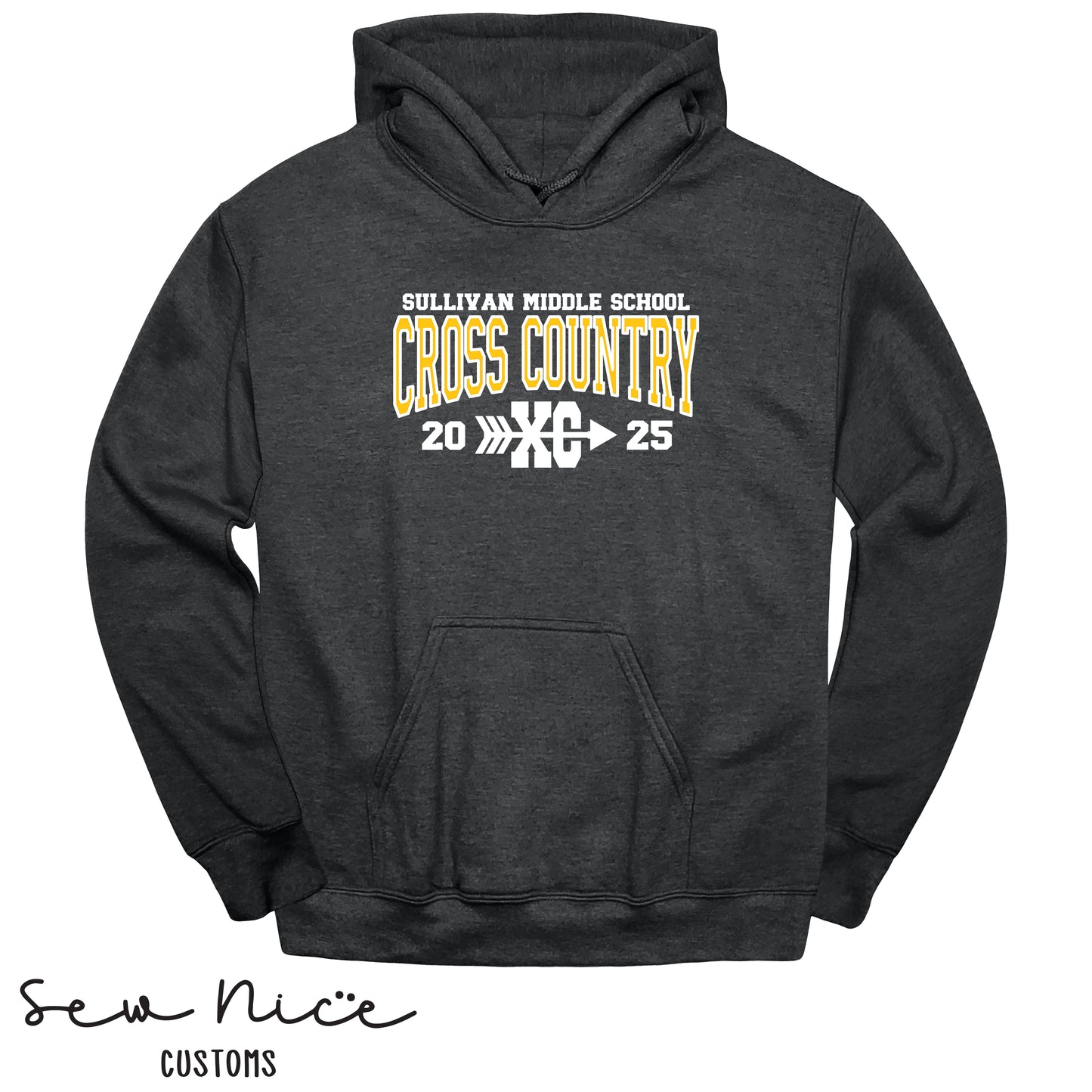 Sullivan Middle School Cross Country XC - Unisex Adult/Youth Hoodie