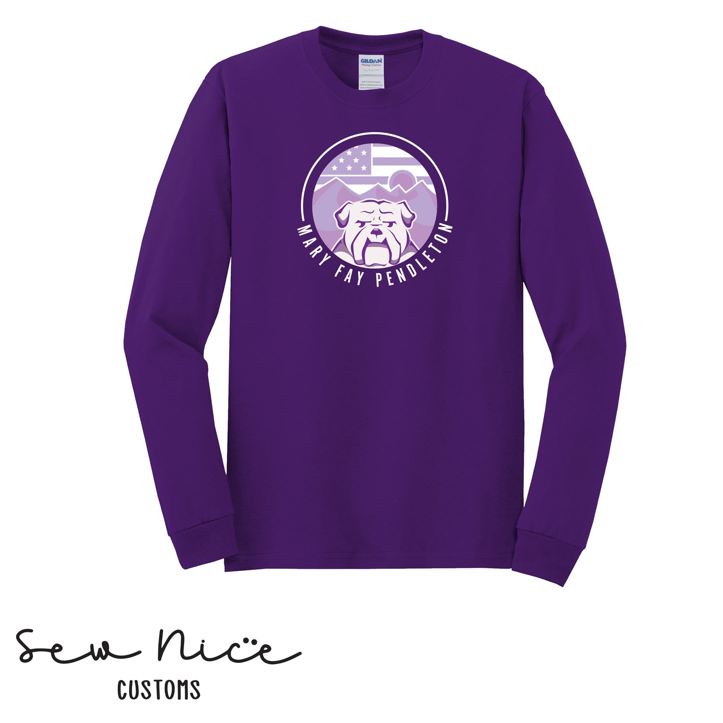 Purple Up Mary Fay Logo -Adult Long Sleeve Shirt