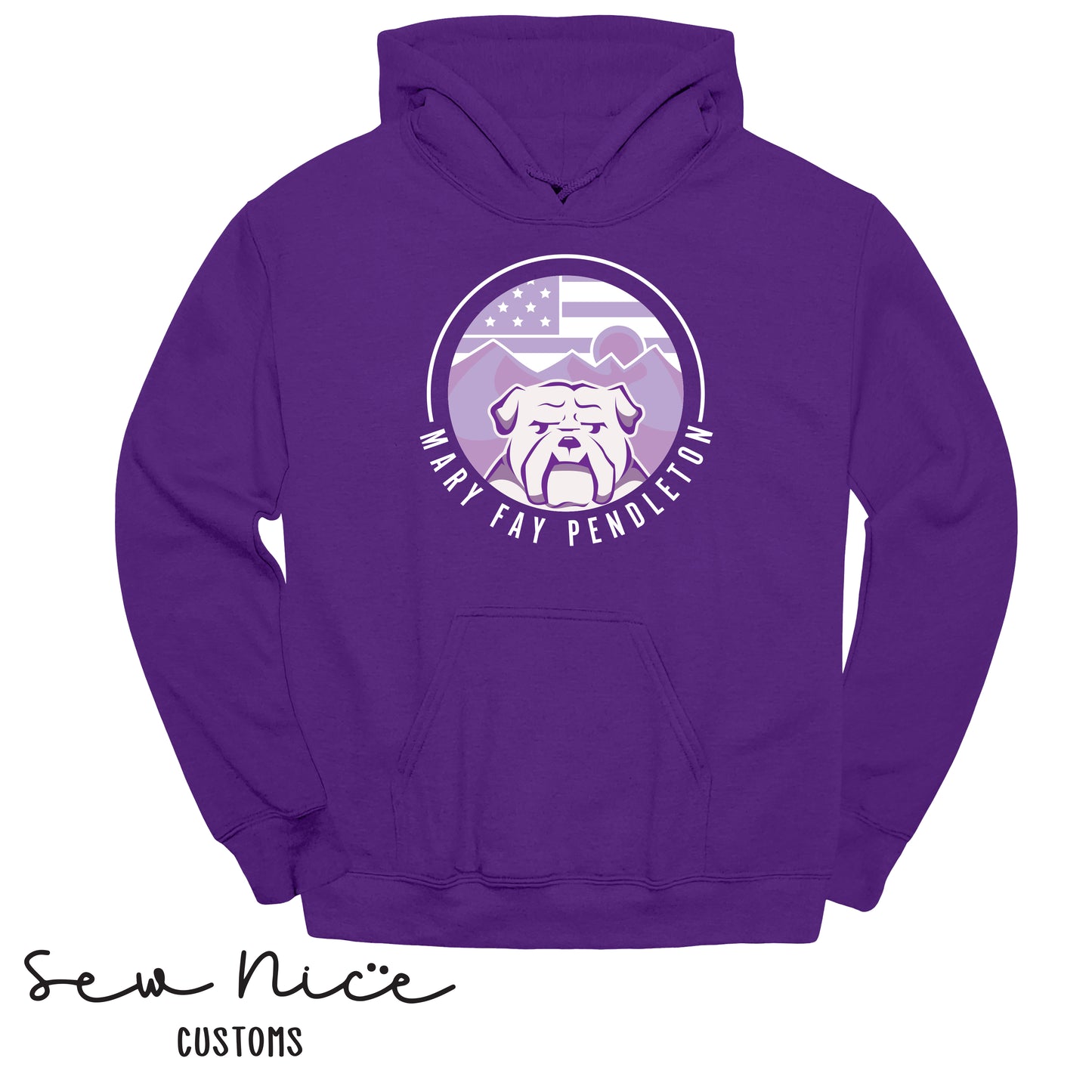 Purple Up Mary Fay Logo -Adult Hoodie