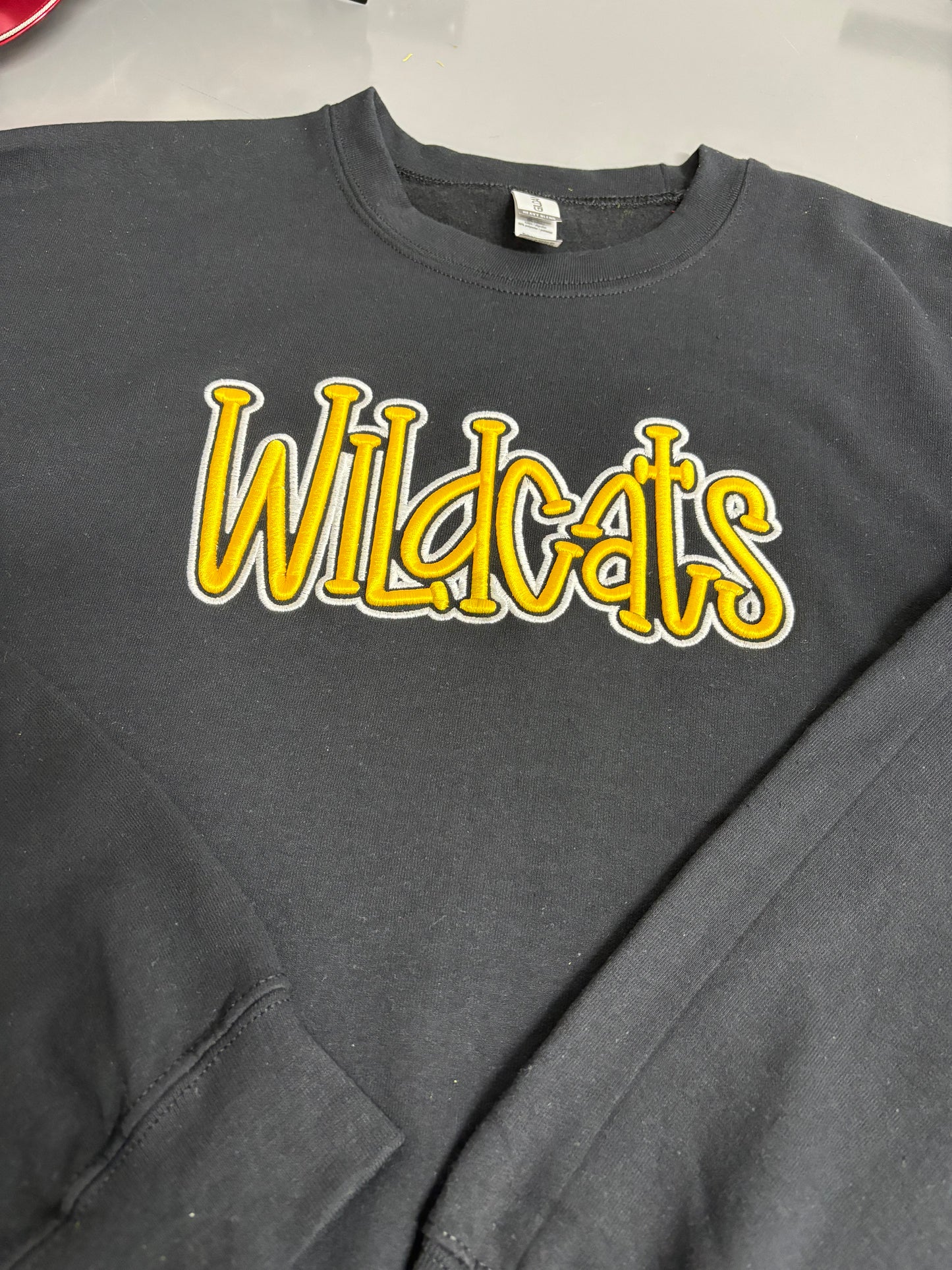 Wildcats-Embroidered 3D Puff Crewneck Sweatshirt (Basketball)
