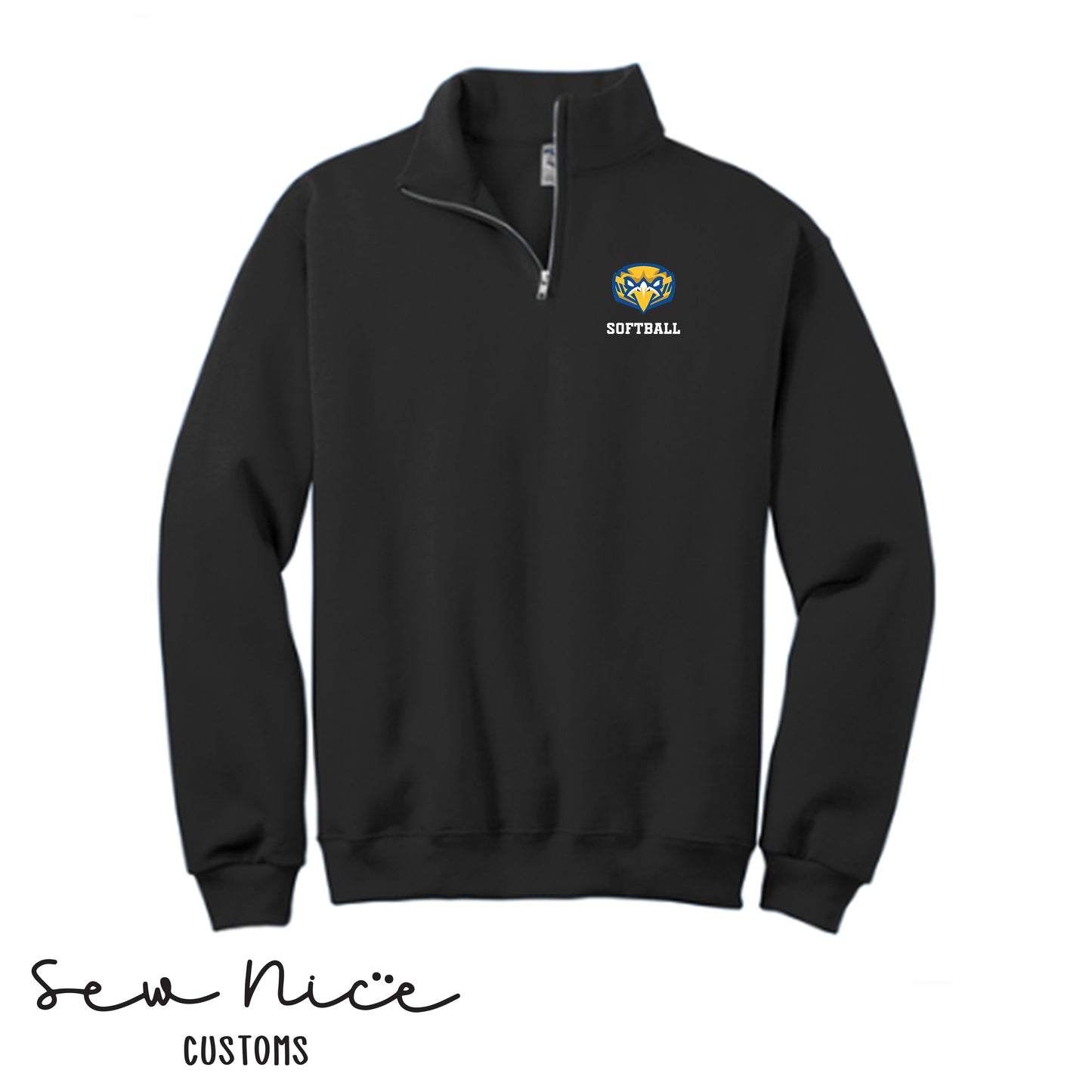 Embroidered Eagles Logo- Softball  - 1/4 Zip