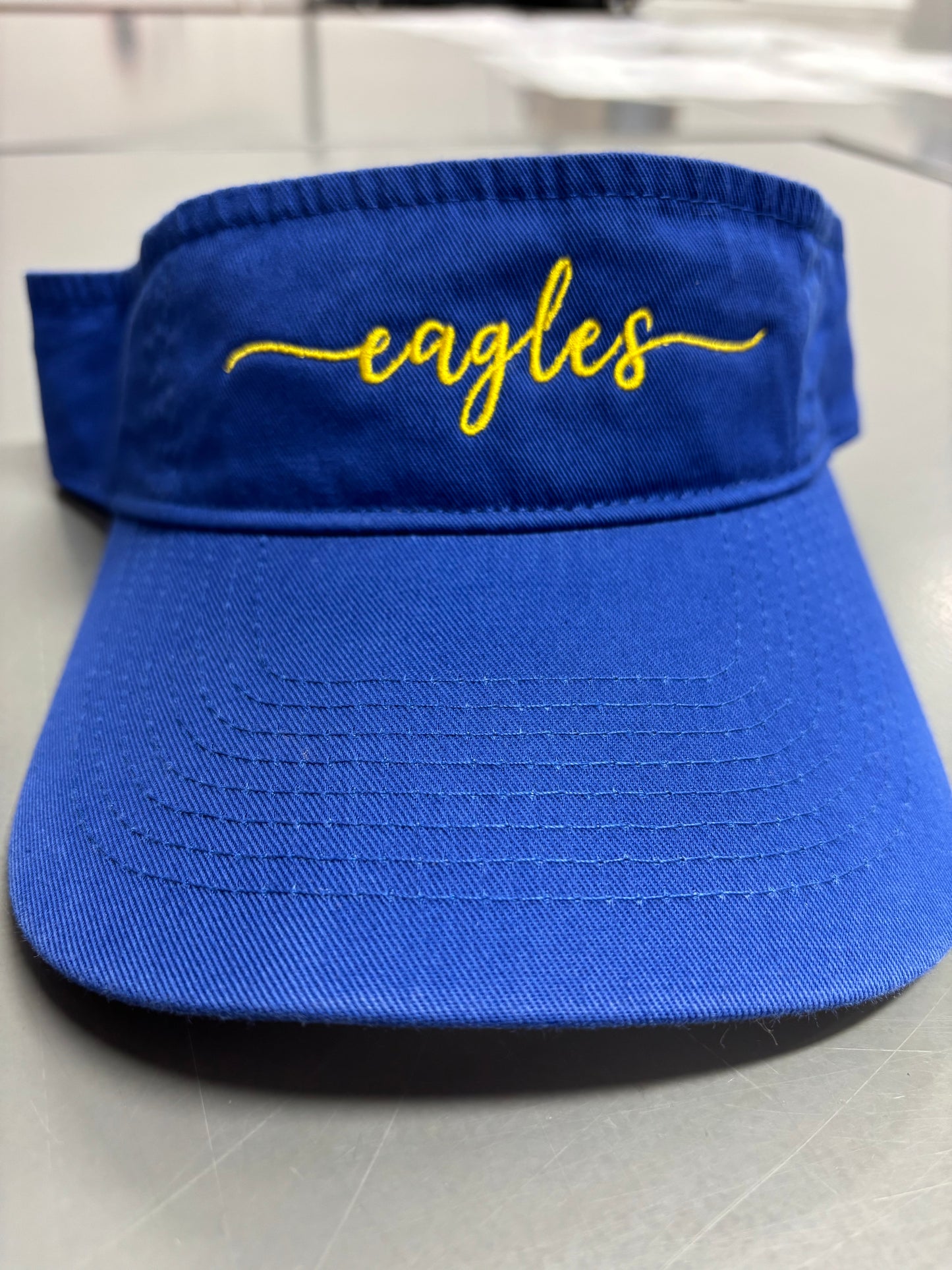 Embroidered Script 'Eagles' Visor -Cheer