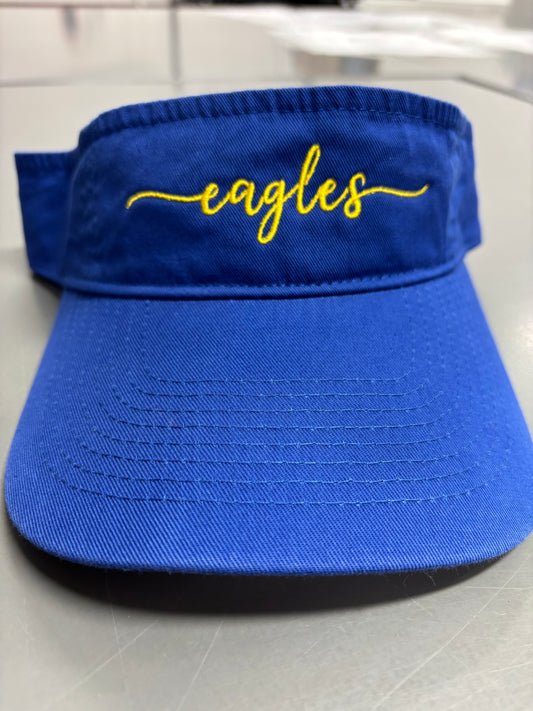 Embroidered Script 'Eagles' Visor
